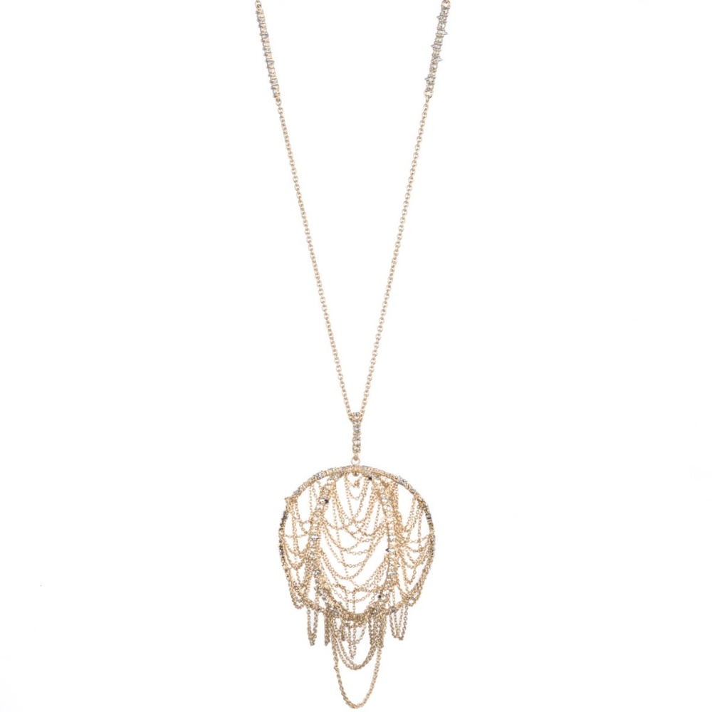 Crystal Lace Sphere Pendant with Wrapping …